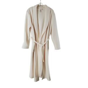 Gilligan O'Malley L XL Women's Robe Cream Colored Tie Quilted Pattern
